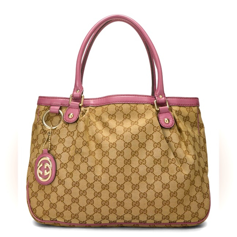 Pink Original GG Canvas Sukey Handbag Large